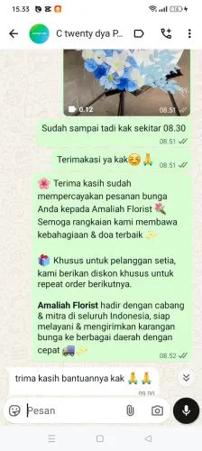 Testimonial Standing Flower senen